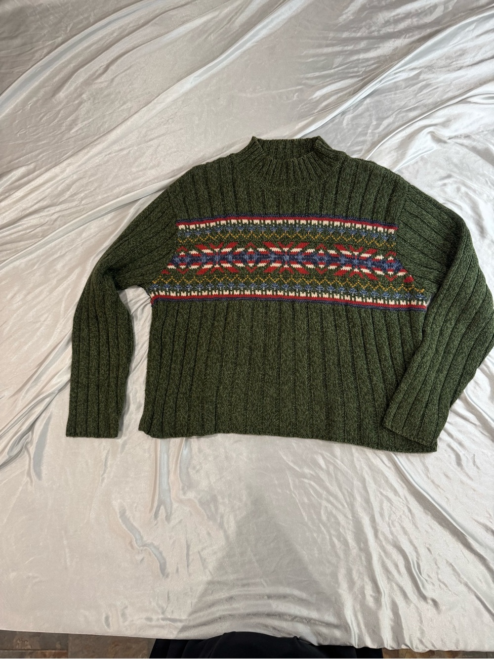 Vintage Liz Claiborne Lizsport Fair Isle Cotton Sweater Australia L